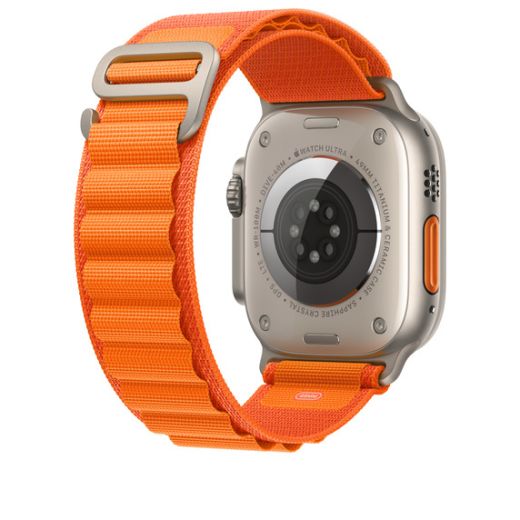 Оригинальный ремешок Apple Alpine Loop Large Orange для Apple Watch 49mm | 45mm | 44mm (MQE13)