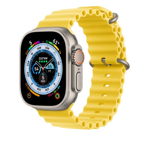 Длинный дополнительный ремешок Apple Ocean Band Yellow Extension для Apple Watch 49mm | 45mm | 44mm (MQED3)