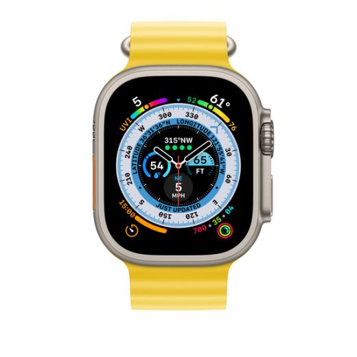 Довгий додатковий ремінець Apple Ocean Band Yellow Extension для Apple Watch 49mm | 45mm | 44mm (MQED3)