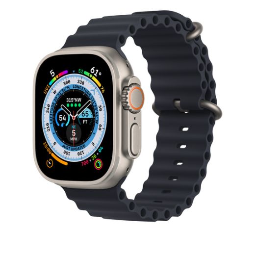 Довгий додатковий ремінець Apple Ocean Band Midnight Extension для Apple Watch 49mm | 45mm | 44mm (MQEF3)