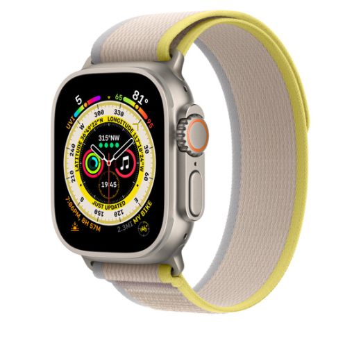 Оригинальный ремешок Apple Trail Loop Band Size M/L Yellow/Beige для Apple Watch 49mm | 45mm | 44mm (MQEH3)