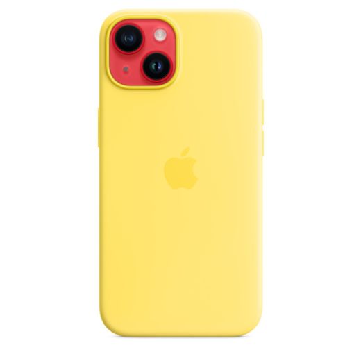 Оригінальний силіконовий чохол Apple Silicone Case with MagSafe Canary Yellow для iPhone 14 (MQU73)