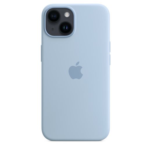 Оригинальный силиконовый чехол Apple Silicone Case with MagSafe Sky для iPhone 14 Plus (MQUE3)