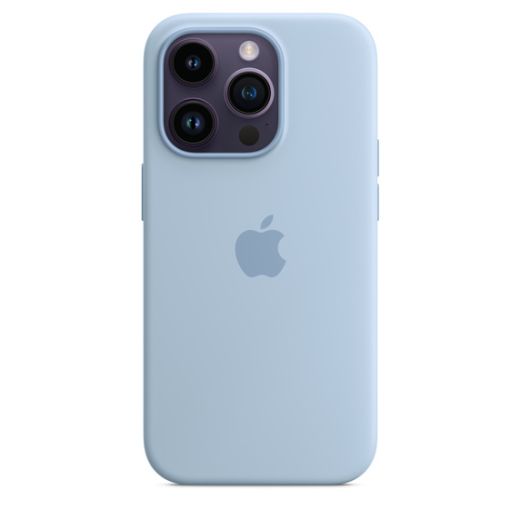 Оригинальный силиконовый чехол Apple Silicone Case with MagSafe Sky для iPhone 14 Pro (MQUJ3)