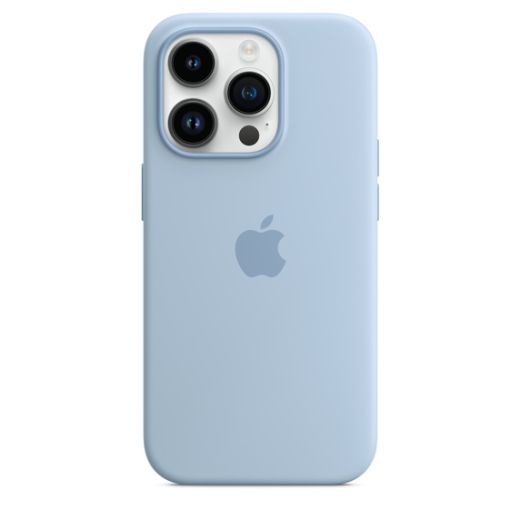 Оригинальный силиконовый чехол Apple Silicone Case with MagSafe Sky для iPhone 14 Pro (MQUJ3)