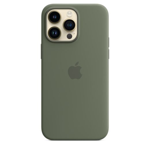 Оригінальний силіконовий чохол Apple Silicone Case with MagSafe Olive для iPhone 14 Pro Max (MQUN3)