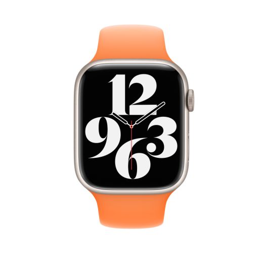 Оригинальный силиконовый ремешок Apple Sport Band Size S/M Bright Orange для Apple Watch 49mm | 45mm | 44mm (MR323)