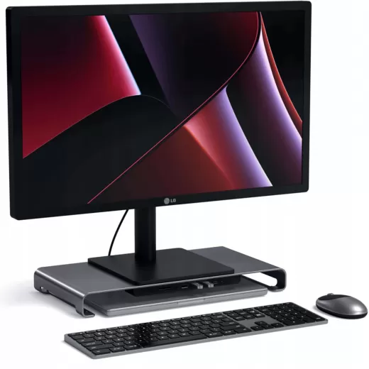 Підставка для iMac чи монітора‌ Satechi Aluminum USB-C Monitor Stand Hub XL Space Gray (ST-UCSHXLM)