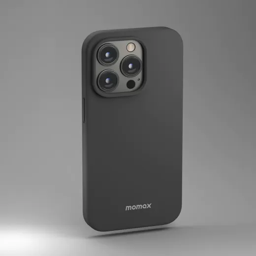 Силіконовий чохол Momax Silicone 2.0 Black для iPhone 14 Pro (MSAP22MD)