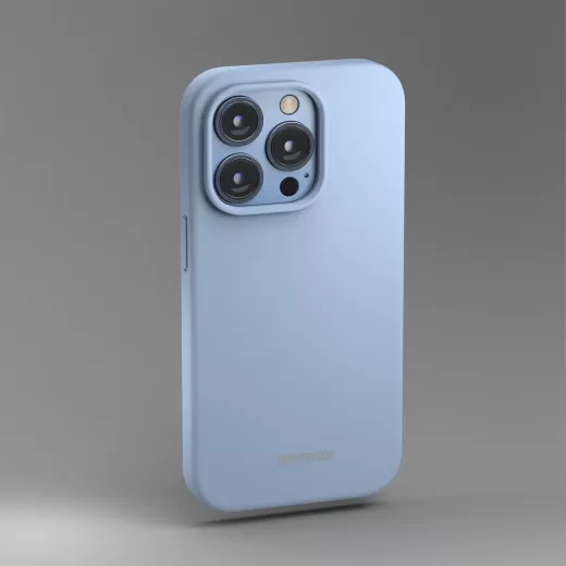 Силиконовый чехол Momax Silicone 2.0 Blue для iPhone 14 Pro (MSAP22MB)