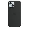 Оригинальный силиконовый чехол Apple Silicone Case with MagSafe Black для iPhone 15 Plus (MT103)