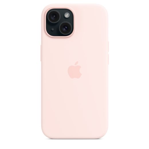 Оригінальний силіконовий чохол Apple Silicone Case with MagSafe Light Pink для iPhone 15 (MT0U3)