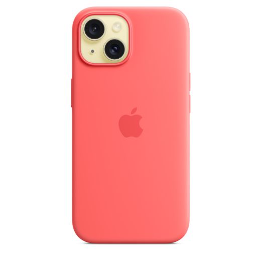 Оригинальный силиконовый чехол Apple Silicone Case with MagSafe Guava для iPhone 15 (MT0V3)