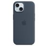 Силиконовый чехол CasePro Silicone Case with MagSafe Storm Blue для iPhone 15 Plus