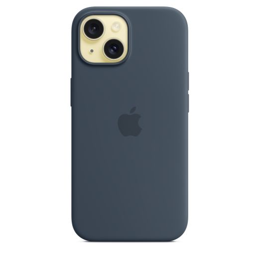Оригінальний силіконовий чохол Apple Silicone Case with MagSafe Storm Blue для iPhone 15 Plus (MT123)