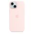 Оригинальный силиконовый чехол Apple Silicone Case with MagSafe Light Pink для iPhone 15 Plus (MT143)