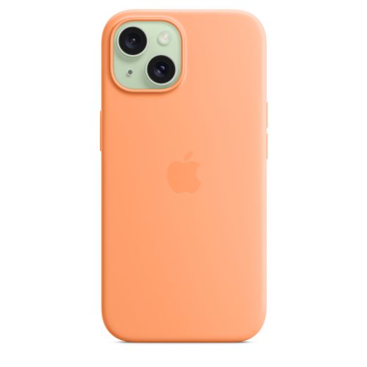 Силиконовый чехол CasePro Silicone Case with MagSafe Orange Sorbet для iPhone 15