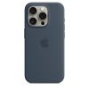 Оригинальный силиконовый чехол Apple Silicone Case with MagSafe Storm Blue для iPhone 15 Pro (MT1D3)