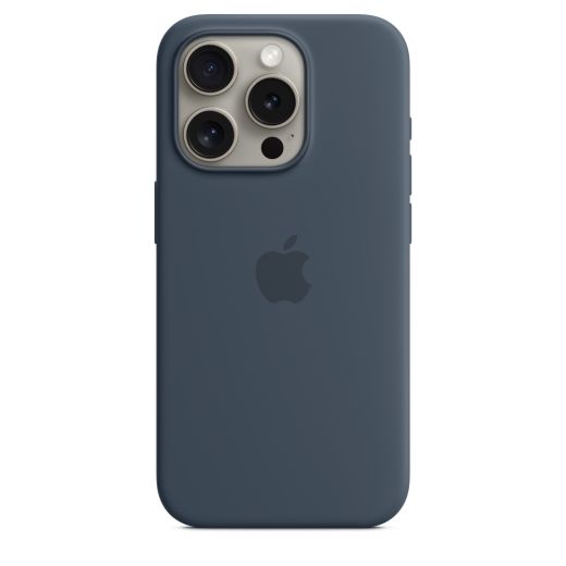 Силиконовый чехол CasePro Silicone Case with MagSafe Storm Blue для iPhone 15 Pro