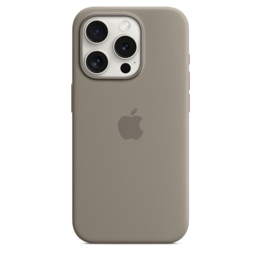Оригинальный силиконовый чехол Apple Silicone Case with MagSafe Clay для iPhone 15 Pro (MT1E3)