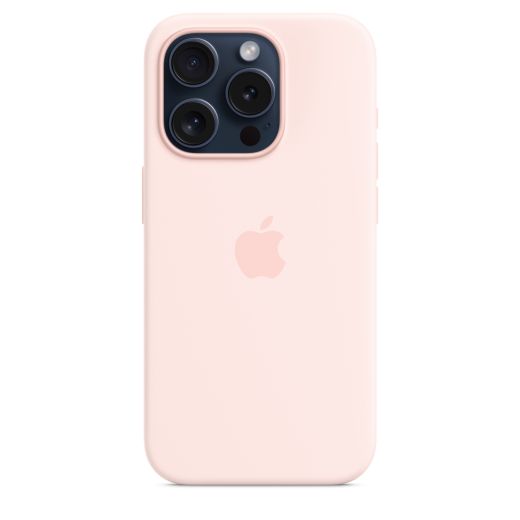 Оригинальный силиконовый чехол Apple Silicone Case with MagSafe Light Pink для iPhone 15 Pro (MT1F3)