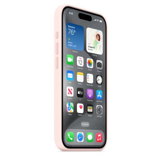 Оригинальный силиконовый чехол Apple Silicone Case with MagSafe Light Pink для iPhone 15 Pro (MT1F3)