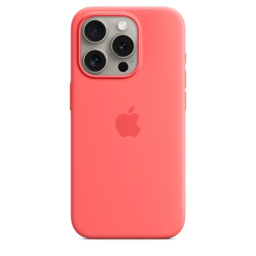Оригінальний силіконовий чохол Apple Silicone Case with MagSafe Guava для iPhone 15 Pro (MT1G3)