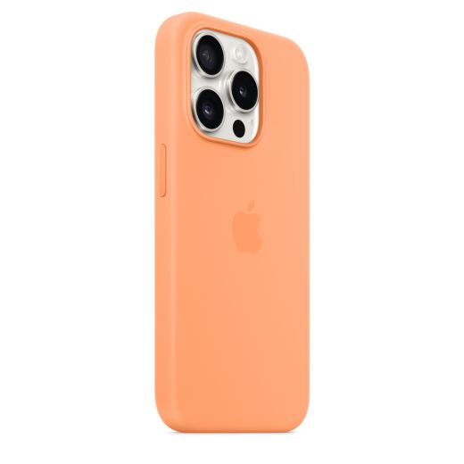 Оригінальний силіконовий чохол Apple Silicone Case with MagSafe Orange Sorbet для iPhone 15 Pro (MT1H3)