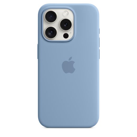 Оригинальный силиконовый чехол Apple Silicone Case with MagSafe Winter Blue для iPhone 15 Pro (MT1L3)