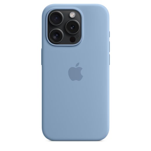 Оригинальный силиконовый чехол Apple Silicone Case with MagSafe Winter Blue для iPhone 15 Pro (MT1L3)
