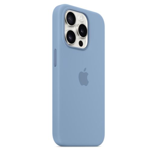Оригінальний силіконовий чохол Apple Silicone Case with MagSafe Winter Blue для iPhone 15 Pro (MT1L3)