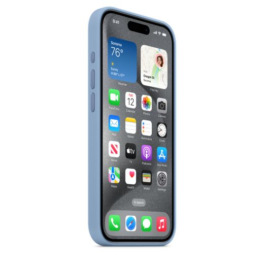 Оригінальний силіконовий чохол Apple Silicone Case with MagSafe Winter Blue для iPhone 15 Pro (MT1L3)