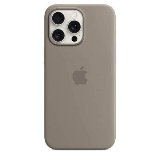 Оригінальний силіконовий чохол Apple Silicone Case with MagSafe Clay для iPhone 15 Pro Max (MT1Q3)