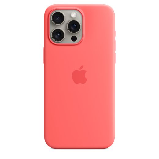 Оригинальный силиконовый чехол Apple Silicone Case with MagSafe Guava для iPhone 15 Pro Max (MT1V3)