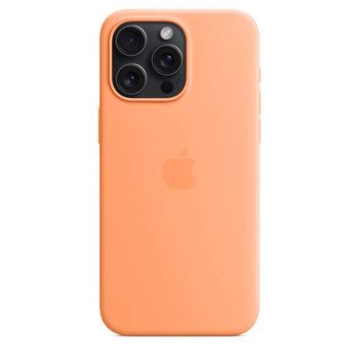 Оригинальный силиконовый чехол Apple Silicone Case with MagSafe Orange Sorbet для iPhone 15 Pro Max (MT1W3)