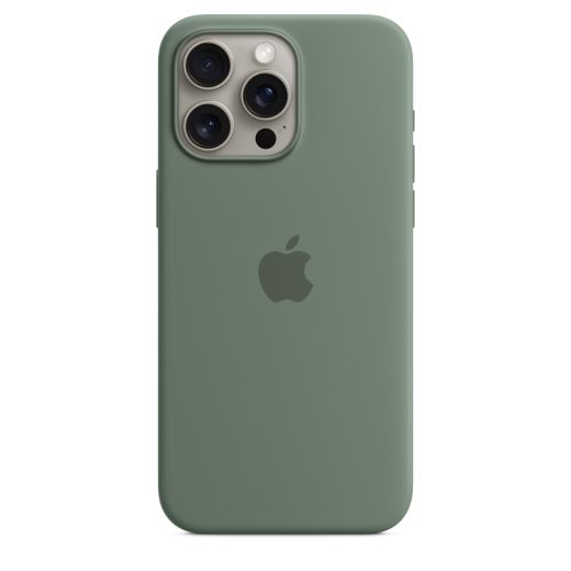 Оригинальный силиконовый чехол Apple Silicone Case with MagSafe Cypress для iPhone 15 Pro Max (MT1X3)