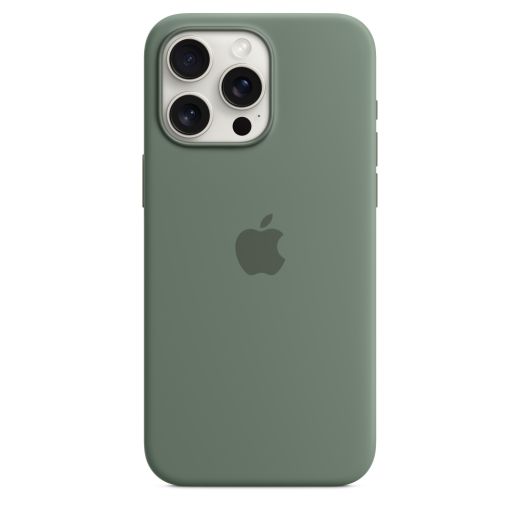Оригинальный силиконовый чехол Apple Silicone Case with MagSafe Cypress для iPhone 15 Pro Max (MT1X3)