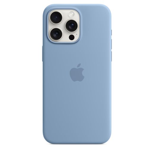 Оригінальний силіконовий чохол Apple Silicone Case with MagSafe Winter Blue для iPhone 15 Pro Max (MT1Y3)