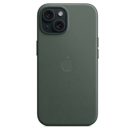 Оригинальный чехол Apple FineWoven Case with MagSafe Evergreen для iPhone 15 (MT3J3)