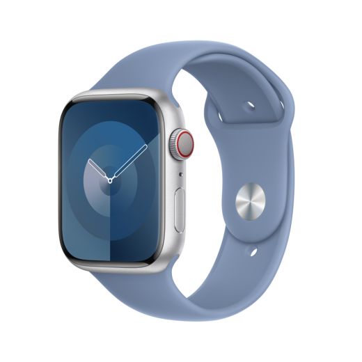 Оригінальний силіконовий ремінець Apple Sport Band Size M/L Winter Blue для Apple Watch 49mm | 45mm | 44mm (MT443)
