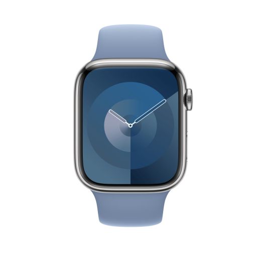 Оригінальний силіконовий ремінець Apple Sport Band Size M/L Winter Blue для Apple Watch 49mm | 45mm | 44mm (MT443)