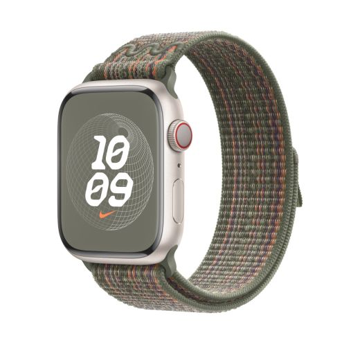 Оригінальний ремінець Apple Nike Sport Loop Sequoia/Orange для Apple Watch 49mm | 45mm | 44mm | 42mm (MTL63)