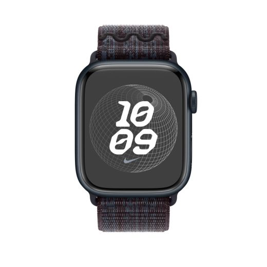 Оригінальний ремінець Apple Nike Sport Loop Black/Blue для Apple Watch 49mm | 45mm | 44mm | 42mm (MUJX3)