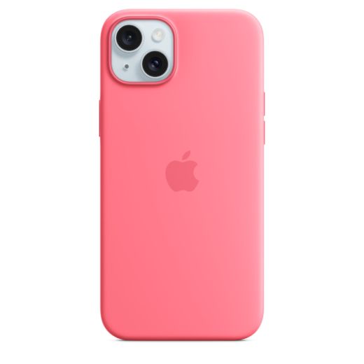 Оригінальний силіконовий чохол Apple Silicone Case with MagSafe Pink для iPhone 15 Plus (MWNE3)