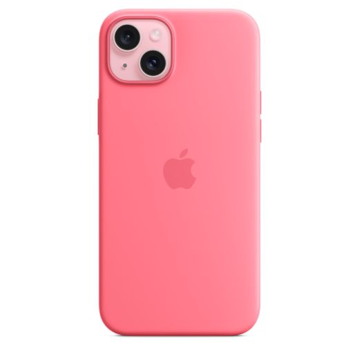 Оригінальний силіконовий чохол Apple Silicone Case with MagSafe Pink для iPhone 15 Plus (MWNE3)