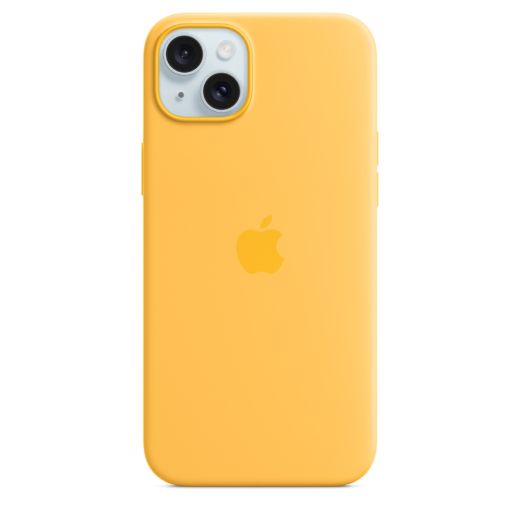 Оригинальный силиконовый чехол Apple Silicone Case with MagSafe Sunshine для iPhone 15 Plus (MWNF3)