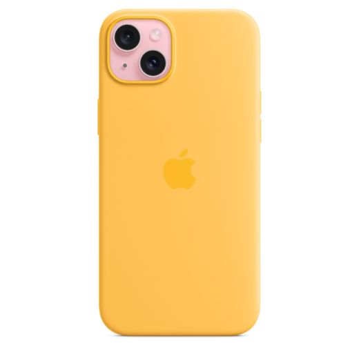 Оригинальный силиконовый чехол Apple Silicone Case with MagSafe Sunshine для iPhone 15 (MWNA3)