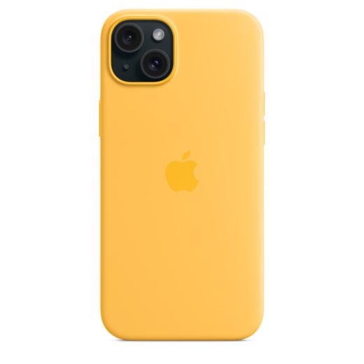 Оригинальный силиконовый чехол Apple Silicone Case with MagSafe Sunshine для iPhone 15 Plus (MWNF3)