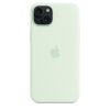 Оригінальний силіконовий чохол Apple Silicone Case with MagSafe Soft Mint для iPhone 15 (MWNC3)