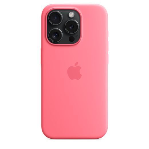 Оригинальный силиконовый чехол Apple Silicone Case with MagSafe Pink для iPhone 15 Pro Max (MWNN3)